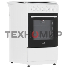 Плита газовая Cezaris ПГ 2150-10 белый, конфорок 4 шт, духовка 43 л, 51 см x 85 см x 55 см