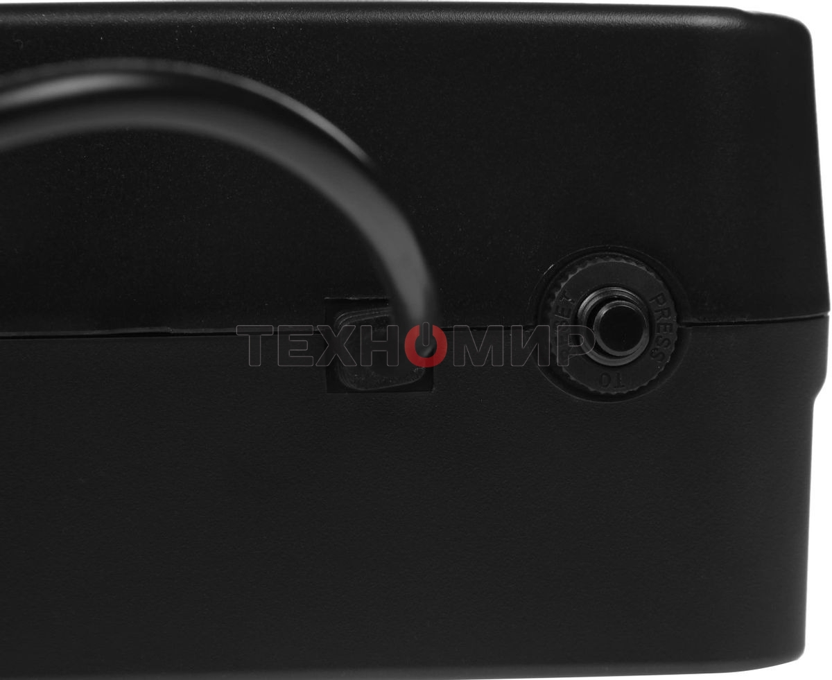 Источник бесперебойного питания SMARTWATT UPS SAFE PRO LCD 1000 черный 1000/600 ВА/Вт, напольный/настенный, линейно-интерактивный, LCD дисплей, Shuko CEE7/4 - 8 шт. (4 шт. с резервным питанием, 4 шт. - сетевой фильтр)