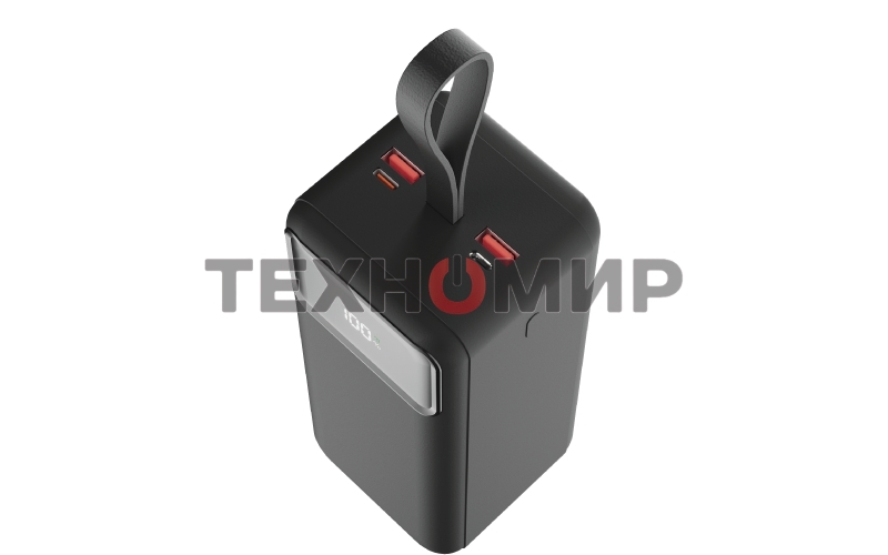 Портативный аккумулятор OLMIO M-50, 50000mAh, 22.5W, QuickCharge3.0/PowerDelivery, LCD, фонарик, черный