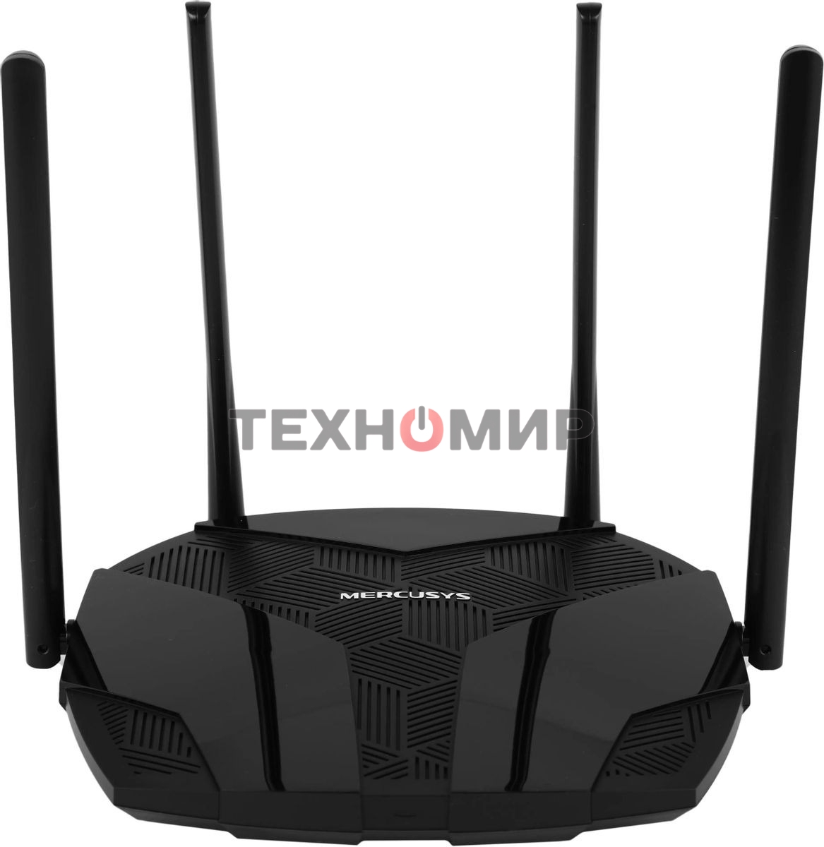 Двухдиапазонный роутер MERCUSYS MR80X AX3000 Wi-Fi 6, до 574 Мбит/с на 2,4 ГГц + до 2402 Мбит/с на 5 ГГц,4 фиксированные внешние антенны, 3 гигабитных порта LAN, 1 гигабитный порт WAN