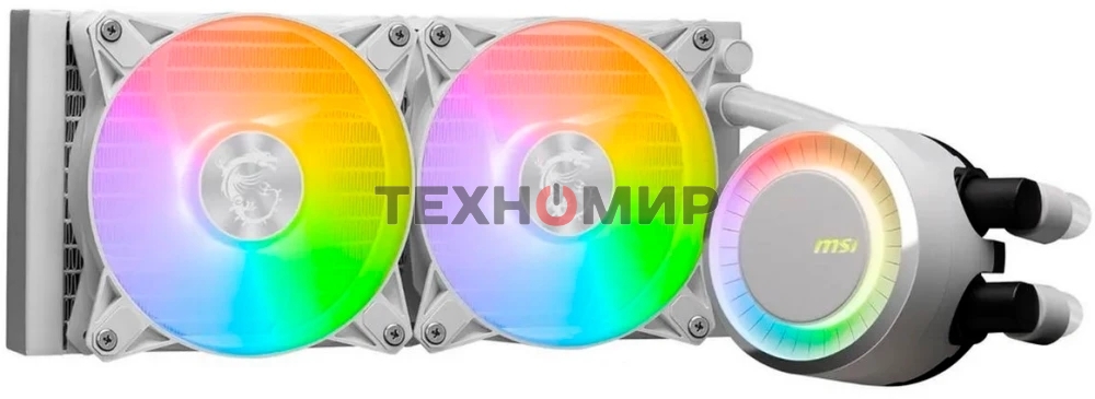 Система жидкостного охлаждения MSI MAG CORELIQUID E240 белый 120мм алюминий+медь 1800rpm 32.5db 4-pin 310W