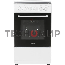Плита газовая Cezaris ПГ 2150-10 белый, конфорок 4 шт, духовка 43 л, 51 см x 85 см x 55 см