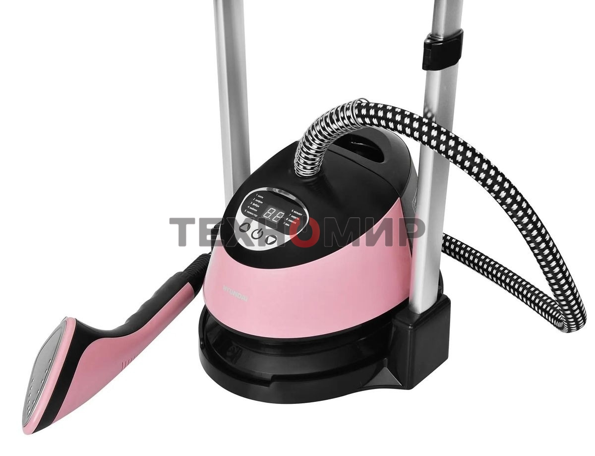 Отпариватель Hyundai H-US02543 розовый/черный, 1800 Вт, 40 г/мин, 1350 мл
