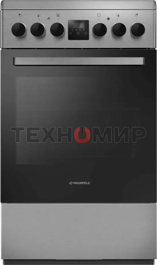 Плита электрическая Maunfeld MEC55CS08D серебристый, конфорок 4 шт, духовка 60 л, 50 см x 85 см x 60 см