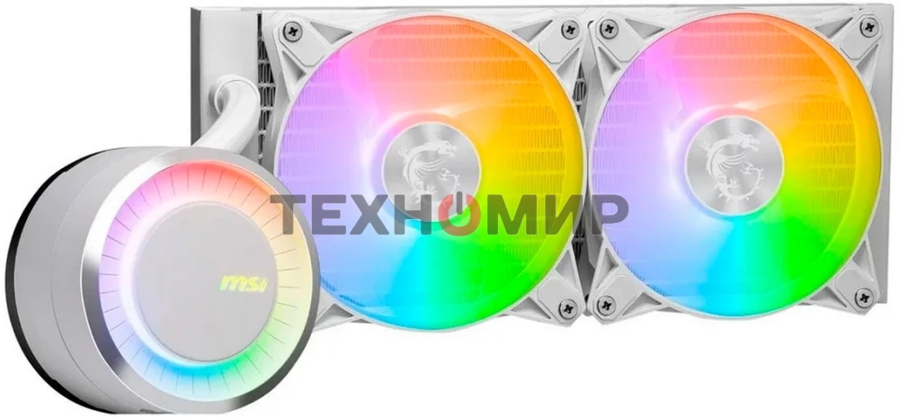 Система жидкостного охлаждения MSI MAG CORELIQUID E240 белый 120мм алюминий+медь 1800rpm 32.5db 4-pin 310W
