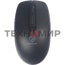 Мышь беспроводная Raskat M002WBR черный, 1600 dpi, радиоканал, Bluetooth, USB, кнопки - 4