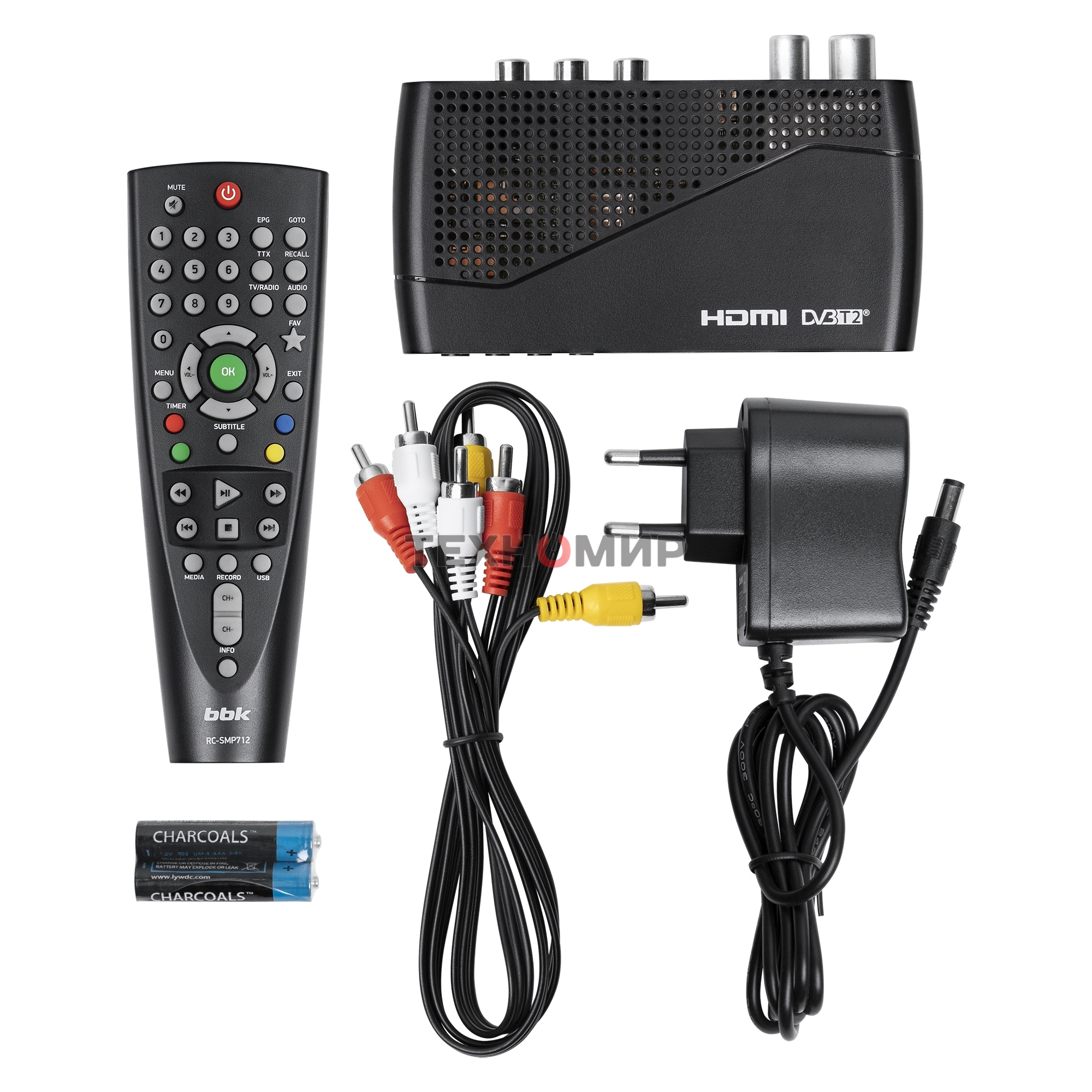 Приставка для цифрового ТВ BBK SMP028HDT2 черный, DVB-T2, DVB-T, HDMI, USB 2.0