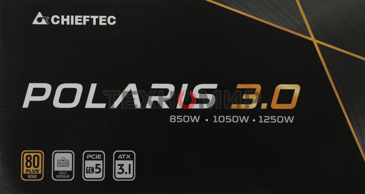 Блок питания Chieftec Polaris 3.0 PPS-850FC-A3, 850Вт, 80 PLUS Gold, 140мм, модульный, черный