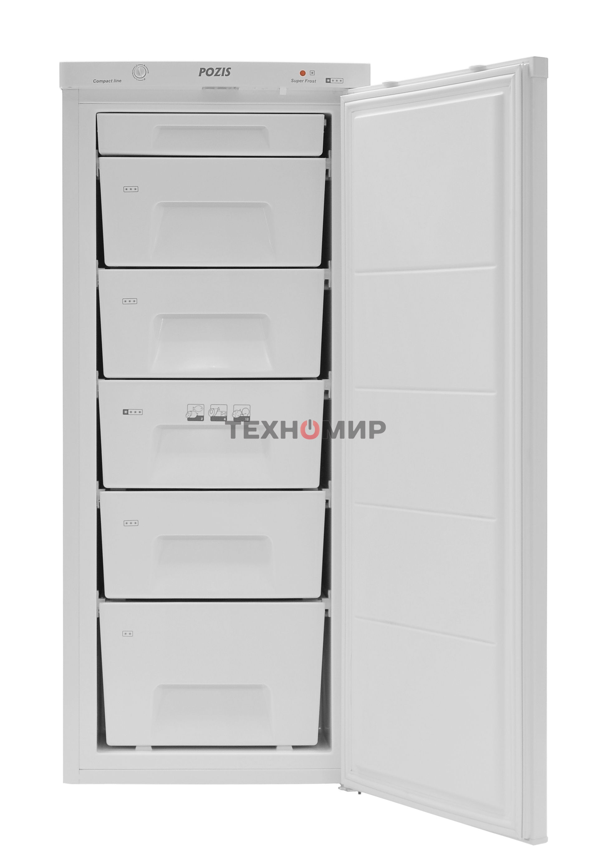 Морозильная камера Pozis FV-115 серебристый, 111л, 6 ящиков