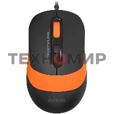 Мышь проводная A4Tech Fstyler FM10S черный/оранжевый, 1600 dpi, USB, кнопки - 4