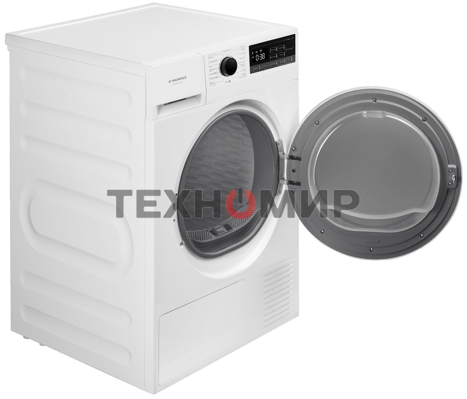 Сушильная машина Maunfeld MFDM168WH03 белый, 8 кг, сушка - тепловой насос, программ - 16, 59.5 x 84.5 x 61 см