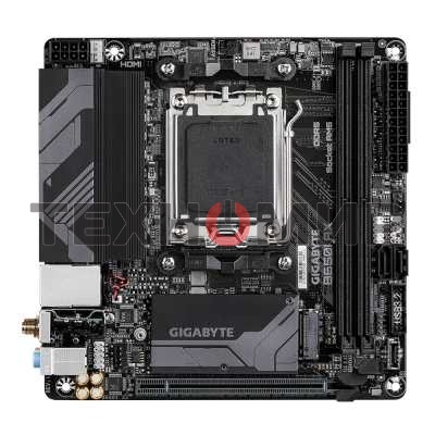 Материнская плата GIGABYTE B650I AX, AM5, AMD B650, 2xDDR5, 2xSATA, 1xM.2, 1xPCIe 4.0 x16, 1xHDMI, 1xDP, 1x2.5Gb LAN, Wi-Fi 6E, Bluetooth 5.3, 1xUSB-C 5Gbps, 1xUSB-A 5Gbps, 3xUSB-A 2.0, 3x3.5 мм, 7.1, ITX