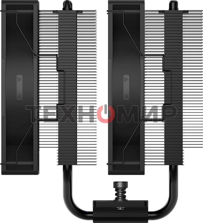 Кулер для процессора PCCooler RT620 BK (250W, 4-pin PWM, 157mm, Al/Cu, 6x6mm, 2x120mm, 73.32CFM, 34.9dBA, 2200RPM, S: 1851/1700/1200/115X, AM5/AM4, black)