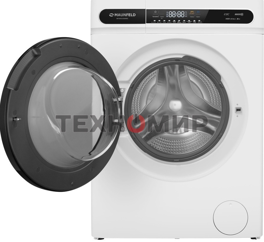 Стиральная машина Maunfeld MFWM148WH01 белый, загрузка фронтальная 8 кг, 1400 об/мин., класс: А+++