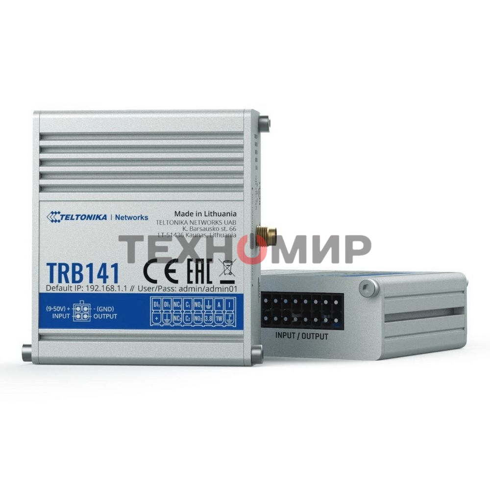 Промышленный LTE шлюз Teltonika TRB141 industrial rugged GPIO LTE gateway 4G (LTE) cat1/3G/digital i/o