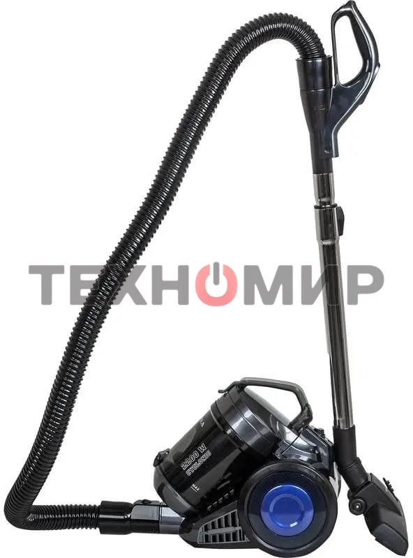 Пылесос Supra VCS-2410 синий/черный, 380/2200 Вт, уборка сухая, пылесборник контейнер, 1.5 л