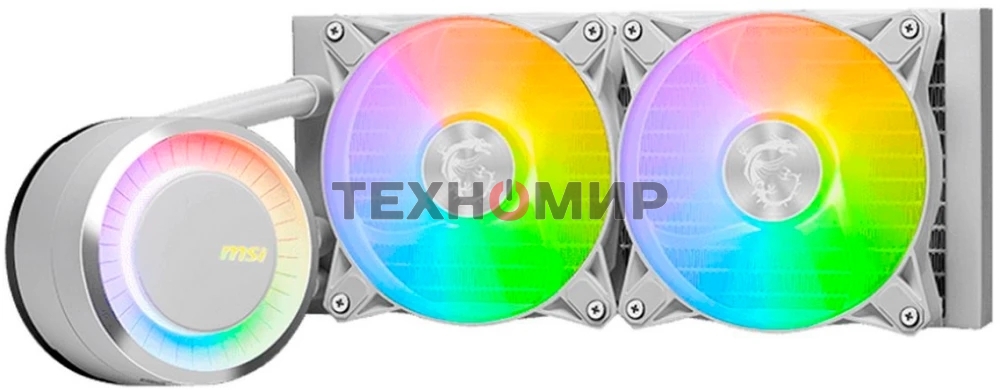 Система жидкостного охлаждения MSI MAG CORELIQUID E240 белый 120мм алюминий+медь 1800rpm 32.5db 4-pin 310W