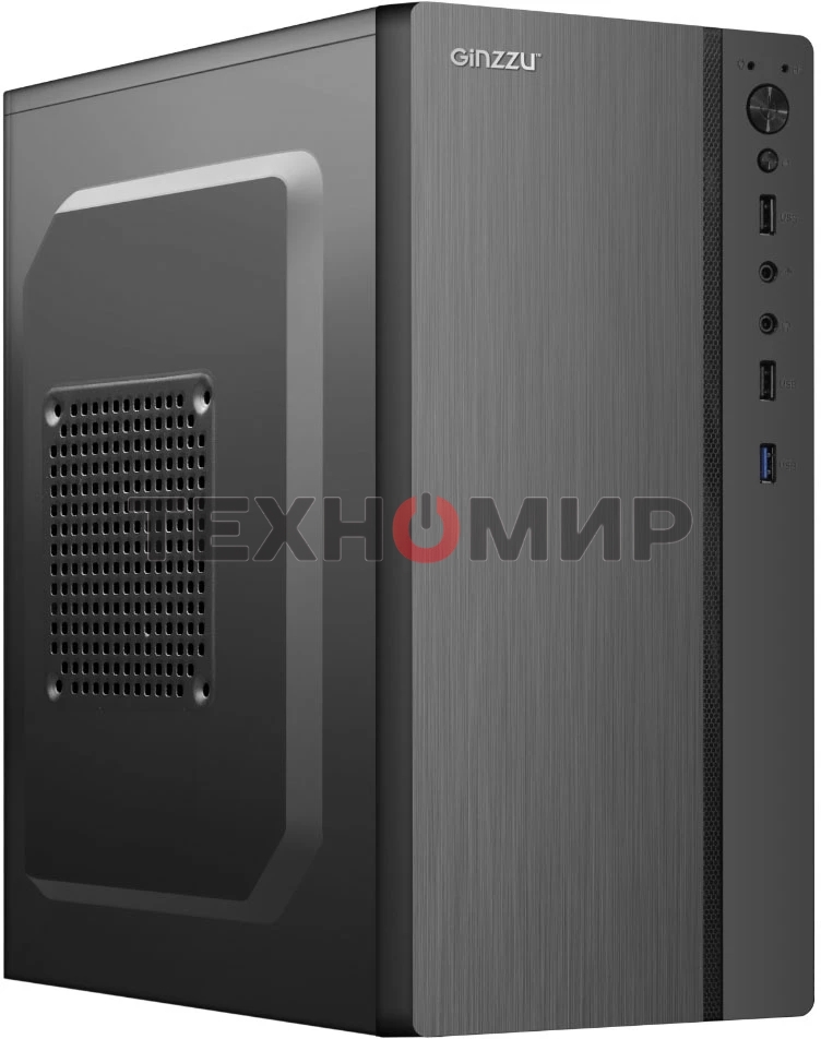 Компьютерный корпус Ginzzu B200 1хUSB 3.0,2хUSB 2.0,AU w/o PSU