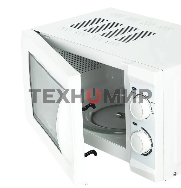 Микроволновая печь Galanz MOS-2002MW белый, 20 л, 700 Вт, переключатели - поворотный механизм