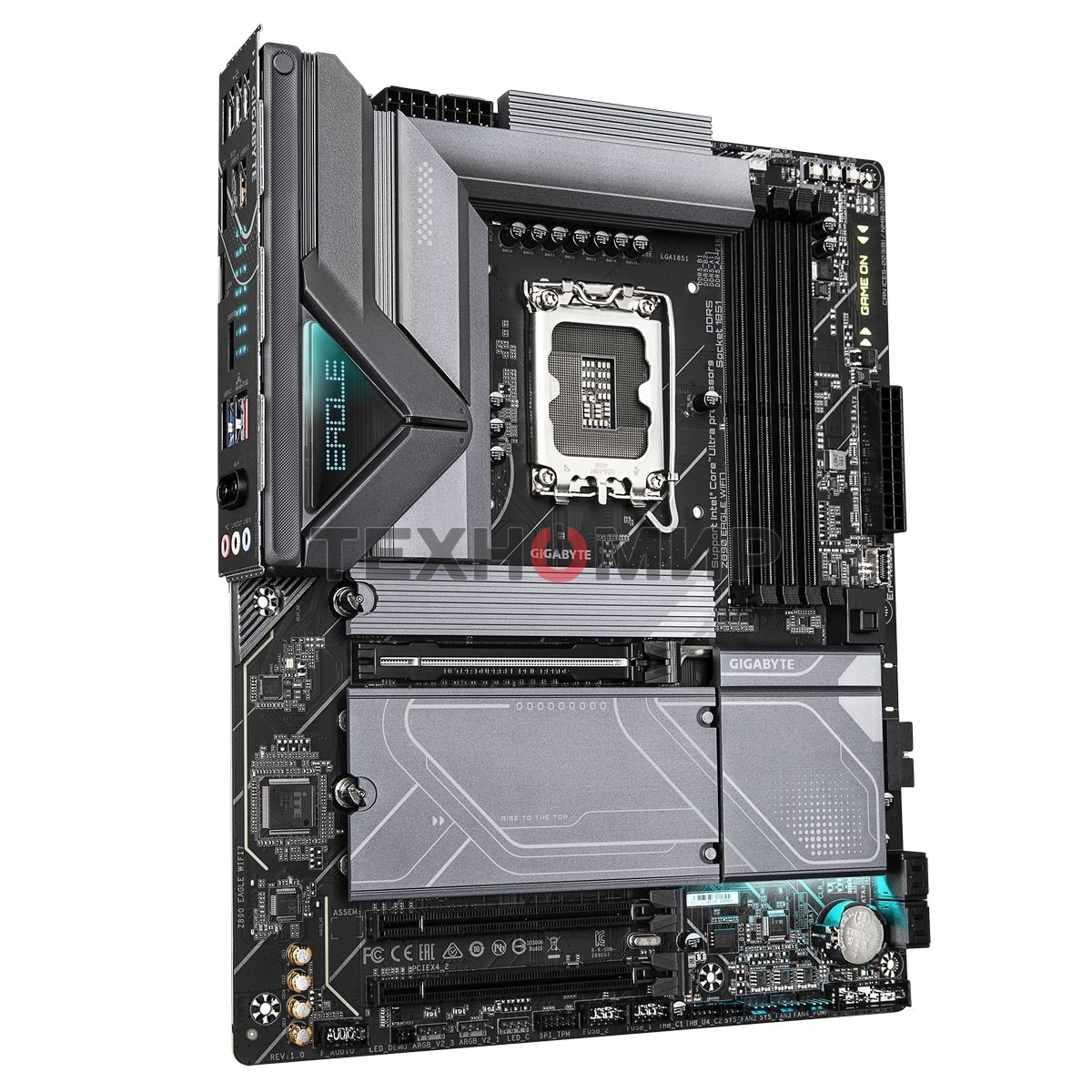 Материнская плата Gigabyte Z890 EAGLE WIFI7, LGA 1851, Intel Z890, 4xDDR5, 4xSATA, 4xM.2, 1xPCIe 5.0 x16, 2xPCIe 4.0 x4, 1xDP, 1xUSB-C, 1x 2.5Gb LAN, 4xUSB-A 3.2 Gen 1, 2xUSB-A 3.2 Gen 2, 3x3.5 мм, 7.1, 1xUSB4, ATX