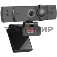 Веб-камера CBR CW-872FHD 1920x1080, 30 кадр/с, USB Type-A, микрофон (шумоподавление), автоматическая фокусировка, шторка приватности, универсальное крепление