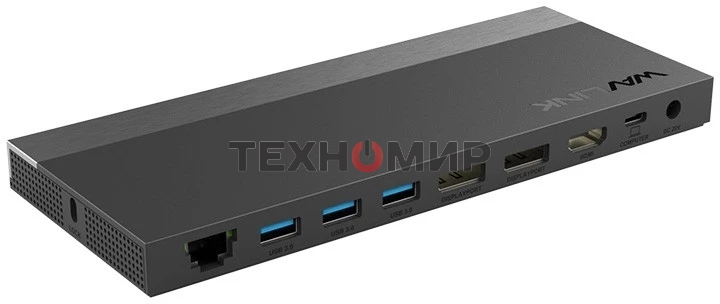 USB-концентратор Docking Station WAVLINK USB-C GEN2 4K Universal/100W PowerDelivery Include 20V/6.5A Power Adapter/4xUSB3.0/1xUSB C/2xDP 4K 60HZ/1xHDMI 4K 60HZ/1xGigabit LAN/1xAudio In/Out/1xSD/Micro SD CardReader