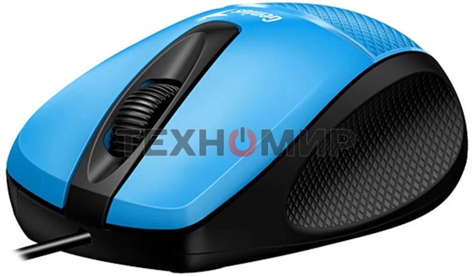 Мышь проводная Genius DX-Mini голубой, 1000 dpi, USB, кнопки - 3