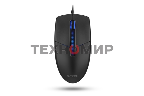 Мышь проводная A4Tech N-530S черный, 1200 dpi, USB, кнопки - 3