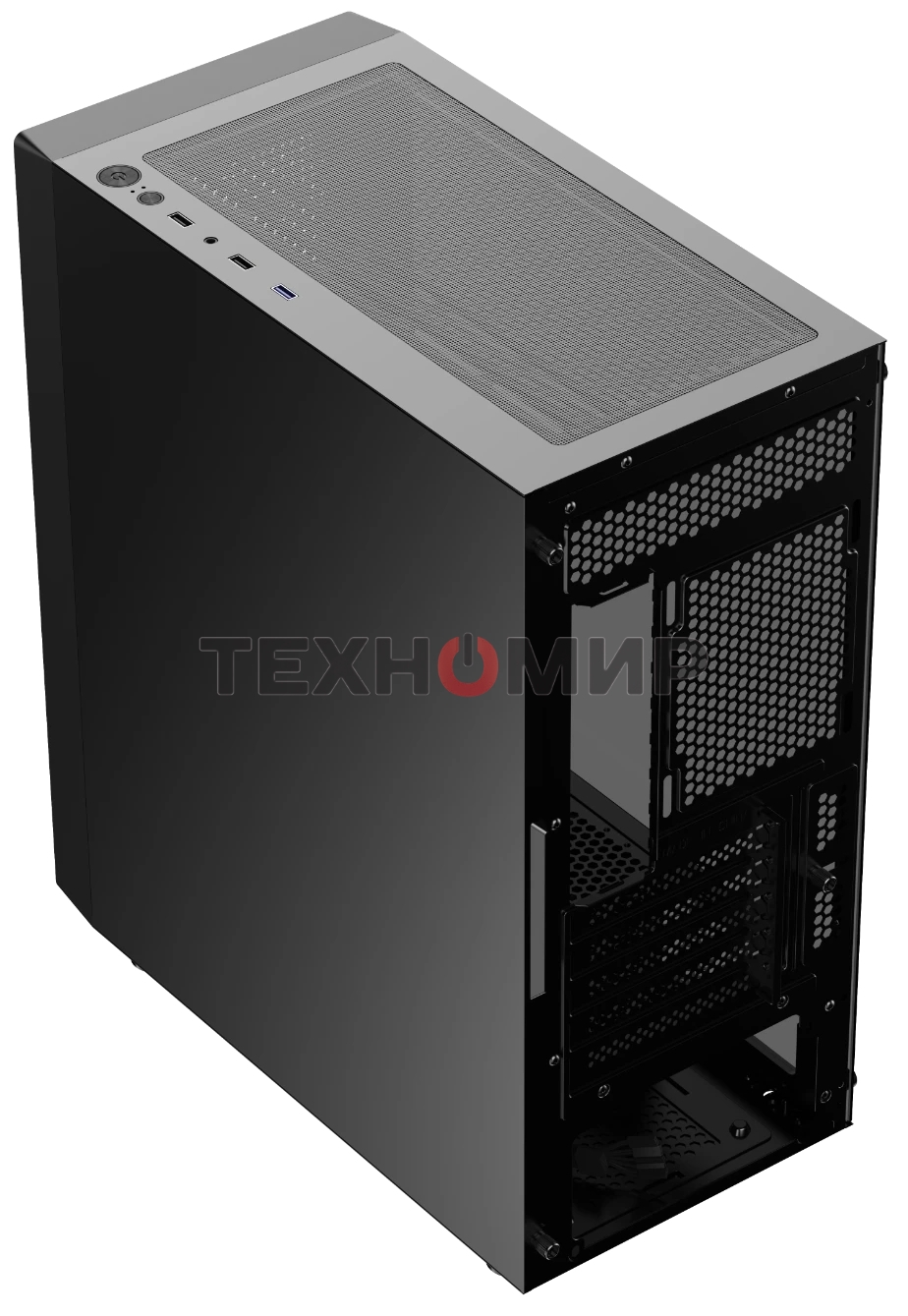 Компьютерный корпус Ocypus Gaммa C50 без БП черный (Gaммa-C50-BKG000XX-GL)