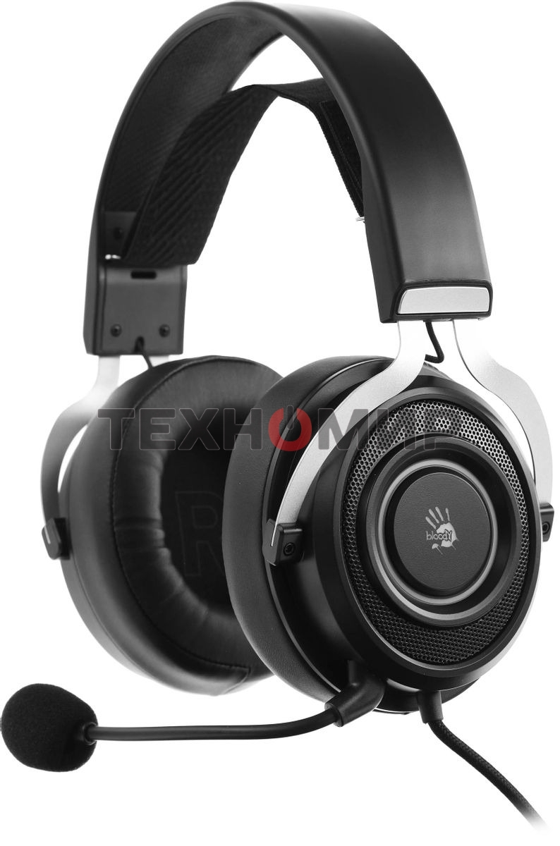 Гарнитура проводная с микрофоном A4Tech Bloody G535P черный/серебристый 2м мониторные оголовье (G535P 4PIN+USB/BLACK+SILVER)