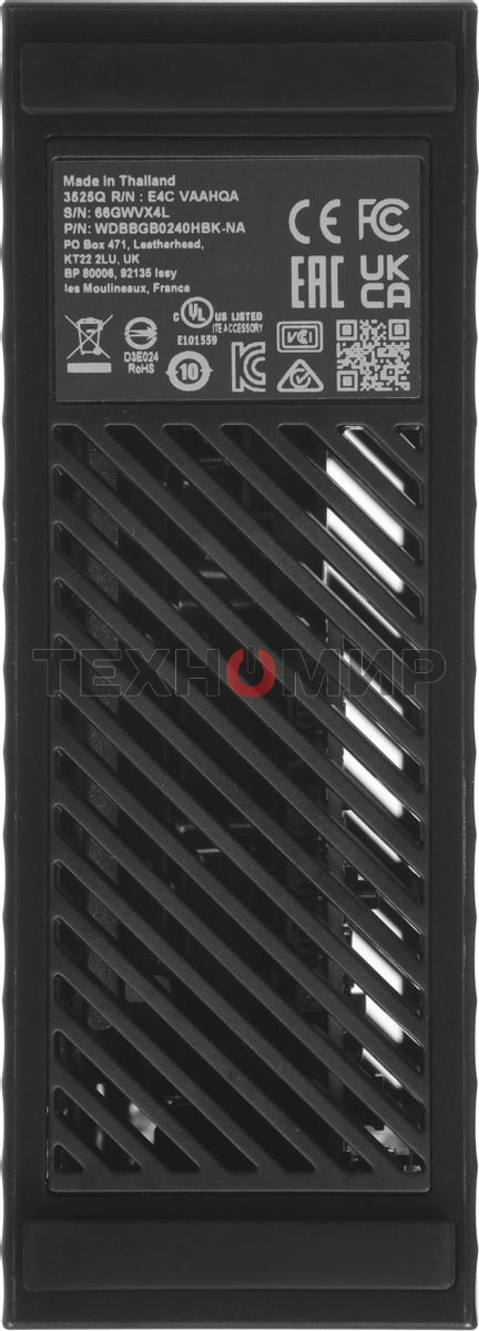 Внешний HDD Western Digital My Book WDBBGB0240HBK, 24Tb, USB 3.2 Gen 1 Type-A, 5400 rpm, черный