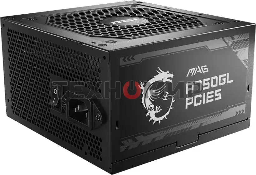 Блок питания MSI ATX 750W MAG A750GL PCIE5 Gen.5 80 PLUS gold (20+4pin) APFC 120мм fan 8xSATA Cab Manag RTL