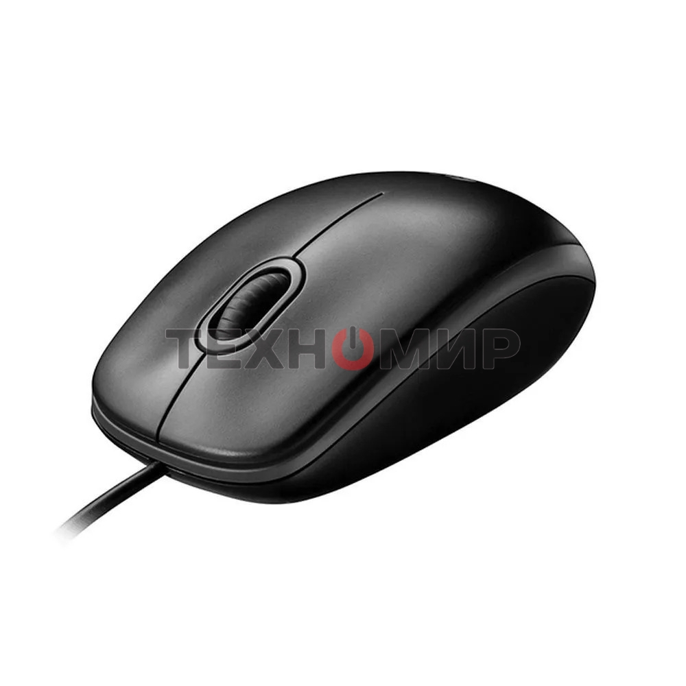 Мышь проводная Logitech M100/100R DARK/GREY (темно-серая/черная), 1000 dpi, USB, кнопки - 3