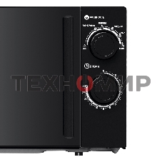 Микроволновая печь BBK 20MWS-773M/B-M черный, 20 л, 700 Вт, переключатели - поворотный механизм
