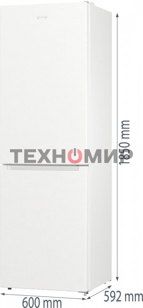 Холодильник Gorenje NRK619EEW4 белый двухкамерный 203/99л морозилка снизу, No Frost