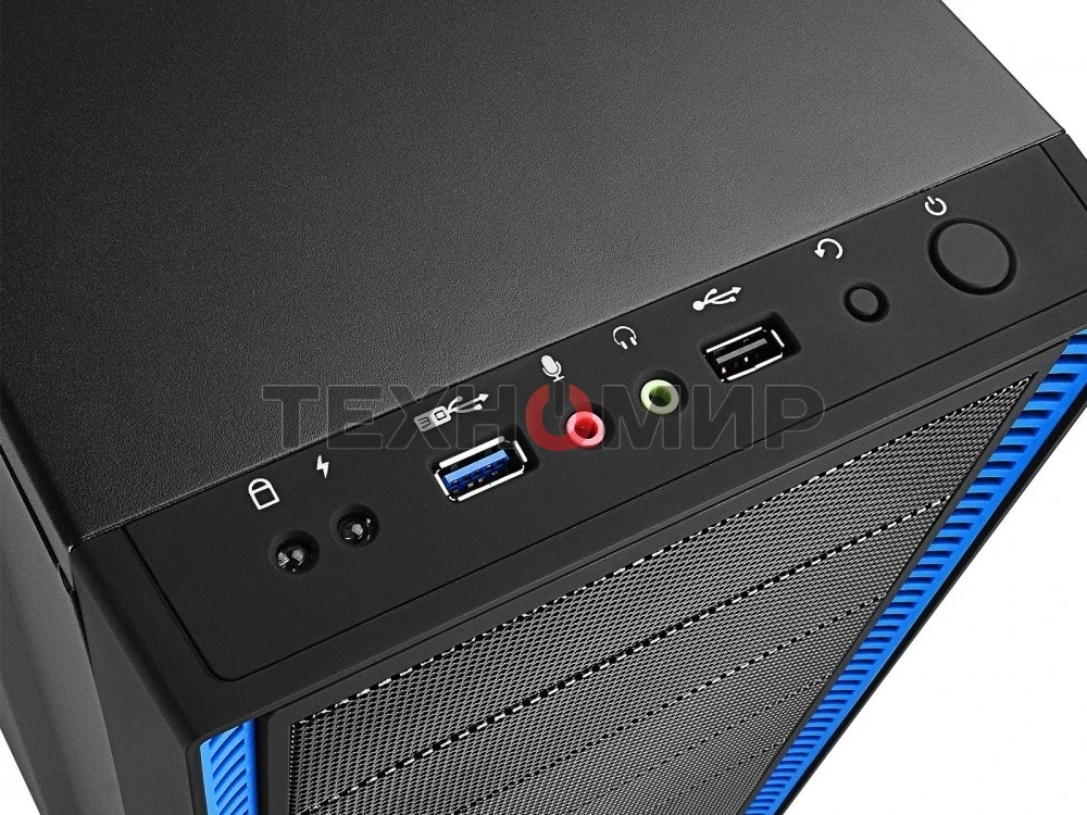 Компьютерный корпус Deepcool TESSERACT BF (one black fan) без БП, черный, ATX