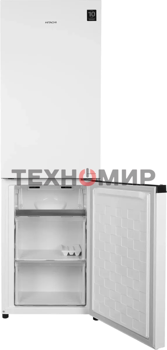 Холодильник Hitachi R-B410PUC6 PWH белый двухкамерный 215/105л морозилка снизу, No Frost