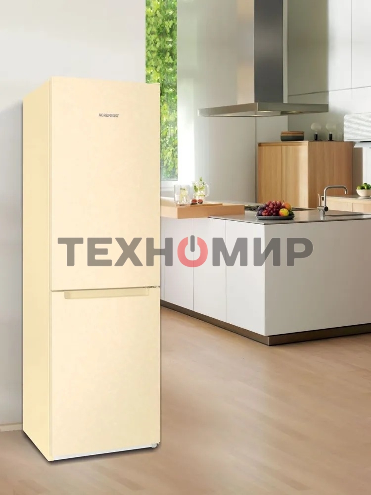 Холодильник Nordfrost NRB 152 ME бежевый мрамор двухкамерный 205/115 л морозилка снизу, капельная система