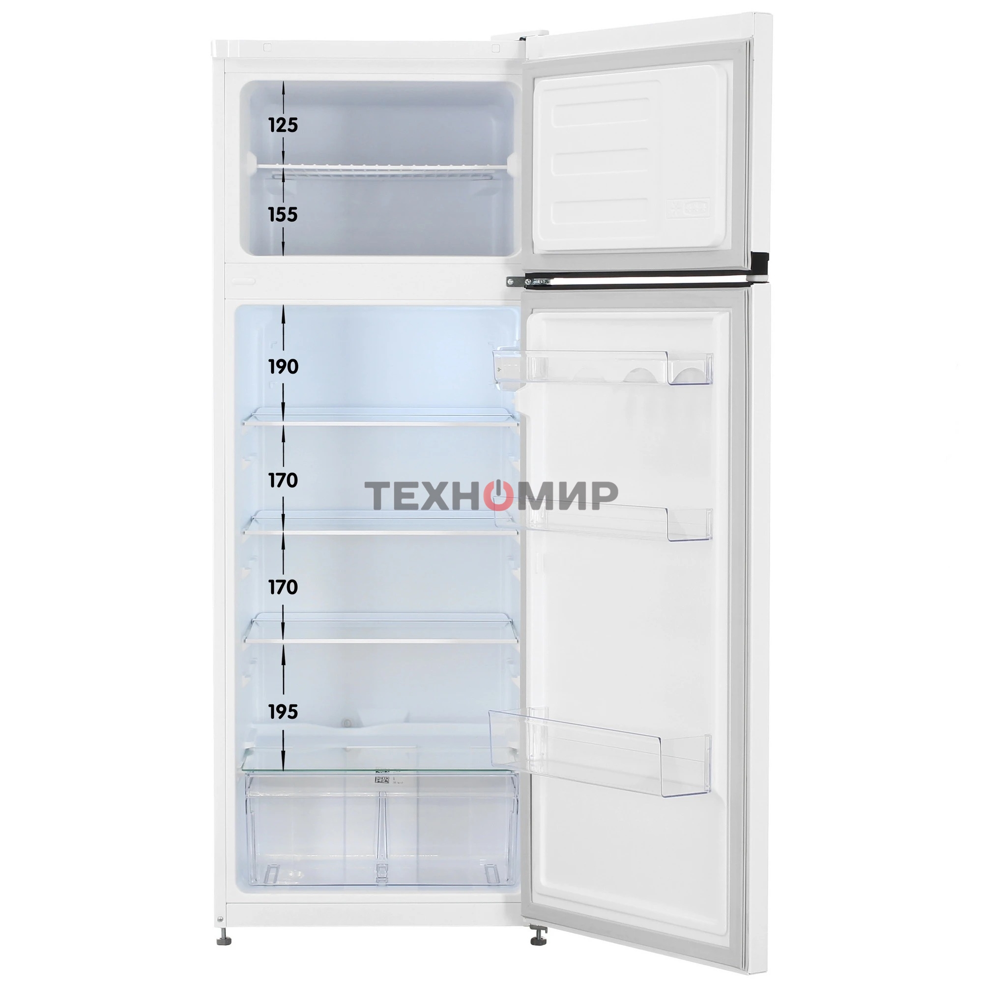 Холодильник Beko B1RDSK240W белый двухкамерный 177/46л морозилка сверху