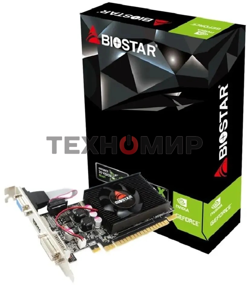 Видеокарта Biostar PCI-E G210-1Gb D3 LP NVIDIA GeForce 210 1Gb 64bit DDR3 589/1333 DVIx1 HDMIx1 CRTx1 Ret low profile