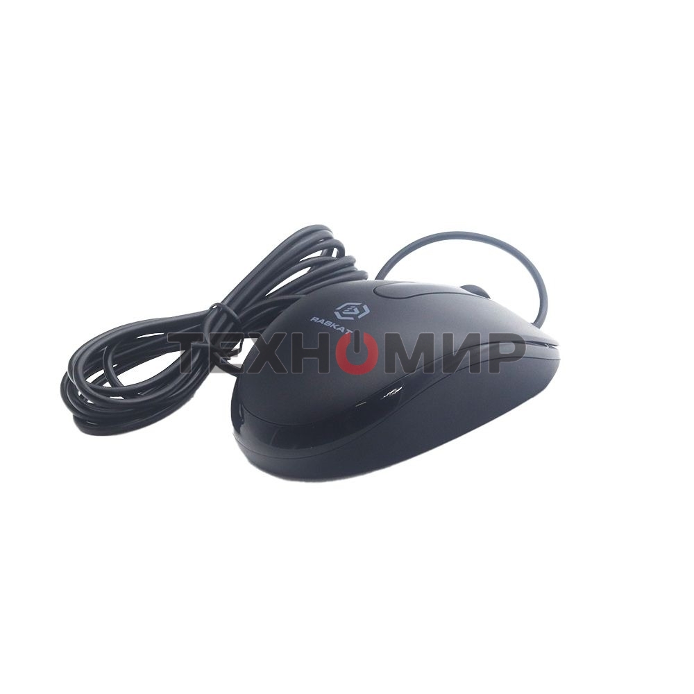 Мышь проводная Raskat M015 черный, 1000 dpi, USB, кнопки - 3