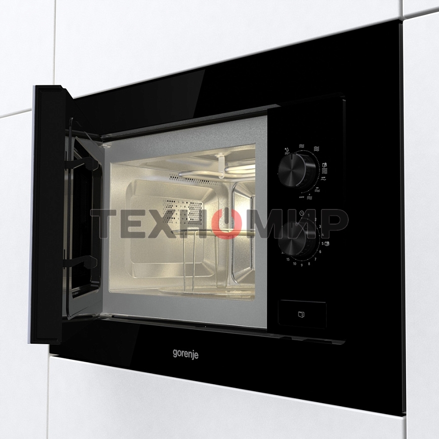 Микроволновая печь Gorenje BM201EG1BG 20 л, 800 Вт, черный (встраиваемая)
