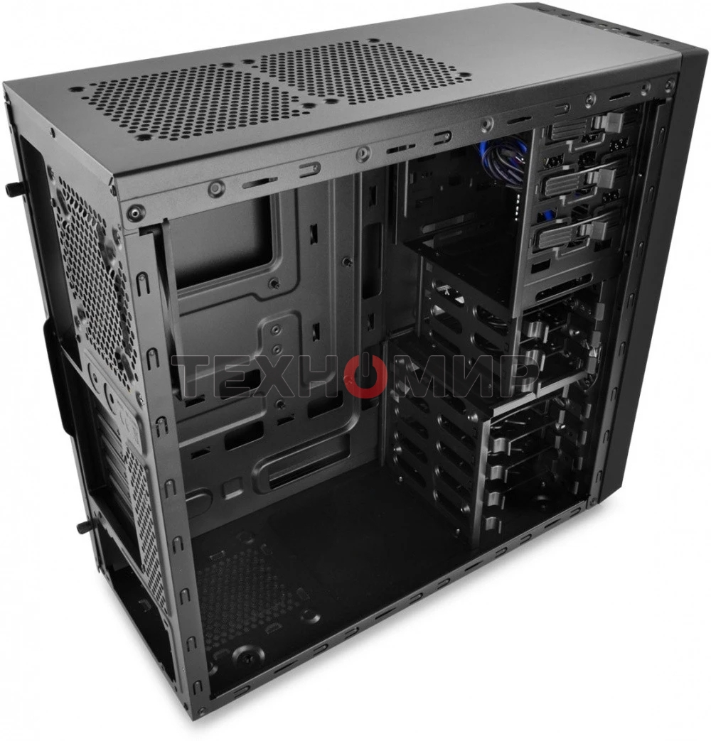Компьютерный корпус Deepcool TESSERACT BF (one black fan) без БП, черный, ATX