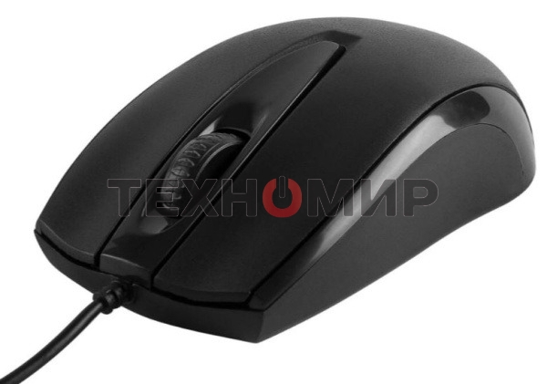 Мышь проводная CBR CM 124 черный, 1000 dpi, USB, кнопки - 3