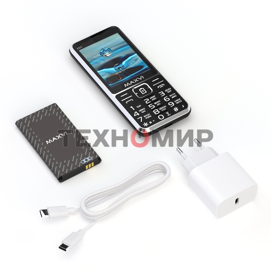 Мобильный телефон Maxvi P21i черный