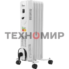 Обогреватель масляный Ballu Comfort BOH/CM-05WDN 1000 (5 секций) белый, 1000 Вт, 15 м2, термостат