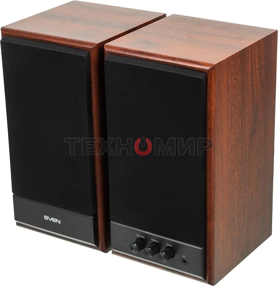 Акустическая система Sven SPS-702 2.0 коричневый/орех 40Вт