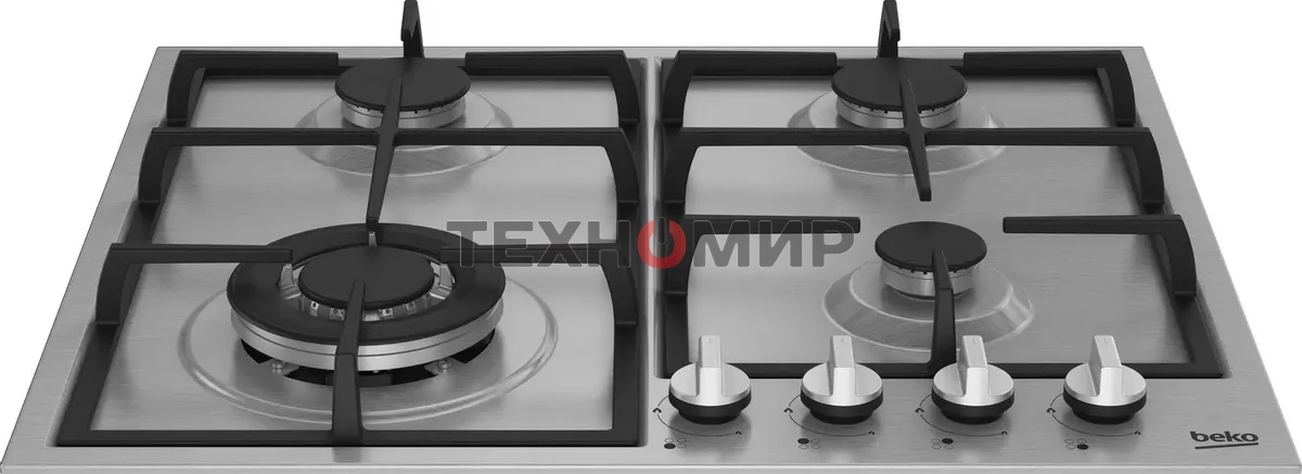 Встраиваемая газовая варочная поверхность Beko HIYG 64225 SXO нержавеющая сталь