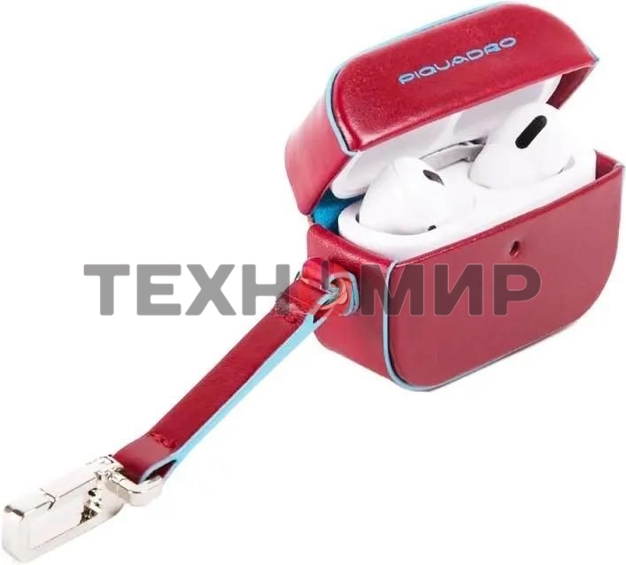 Чехол для наушников Piquadro Blue Square AC5308B2/R красный натур.кожа