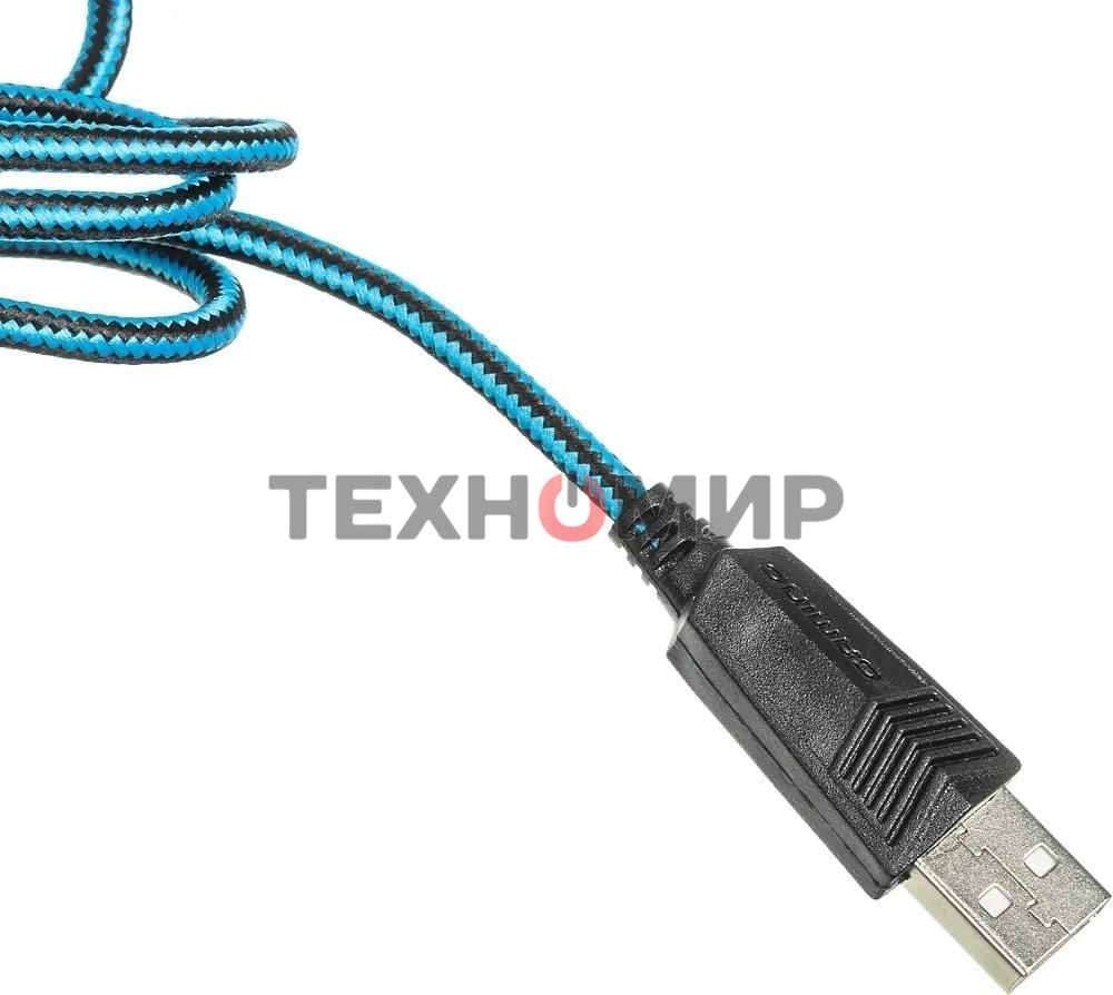 Гарнитура проводная SVEN AP-U980MV, черный-синий (USB, LED, 7.1, 2.2m)